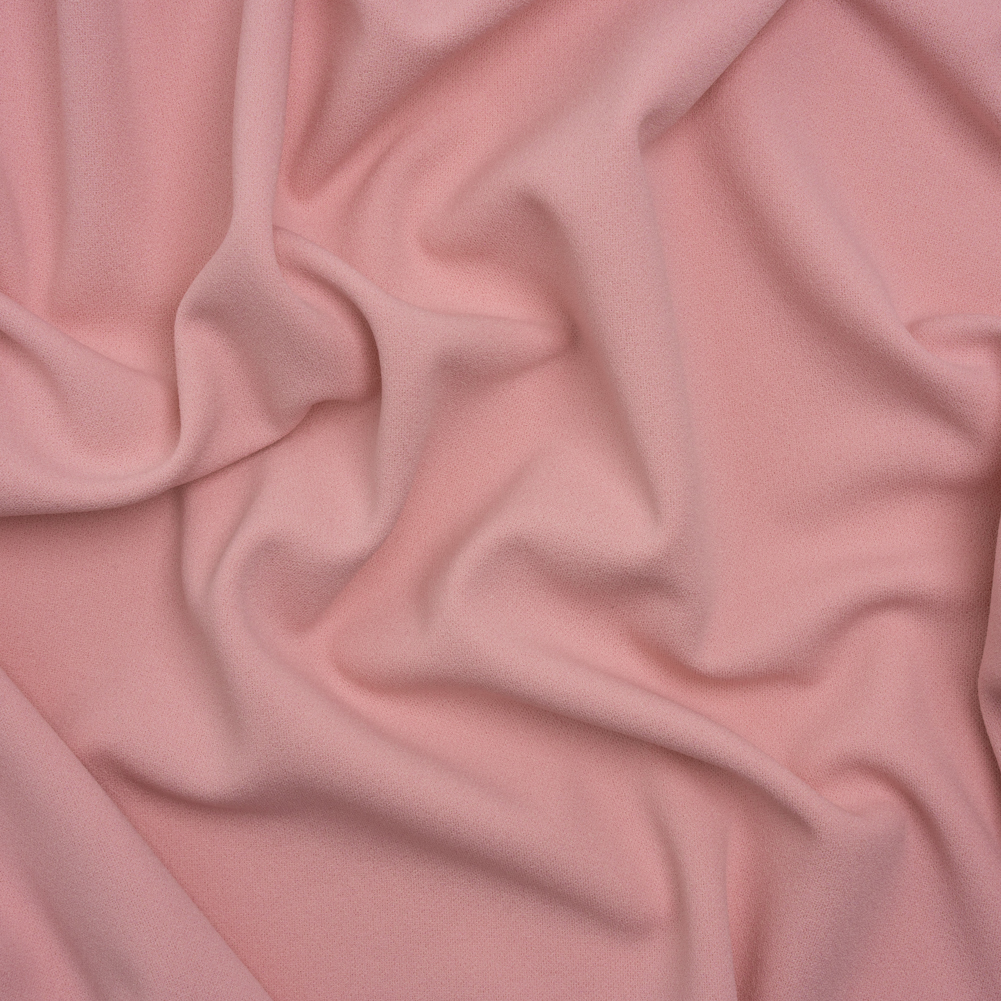 Stretch Polyester Crepe Double Knit – Shell Pink – Designer Deadstock Stretch Polyester Crepe Double Knit – Shell Pink – Designer Deadstock