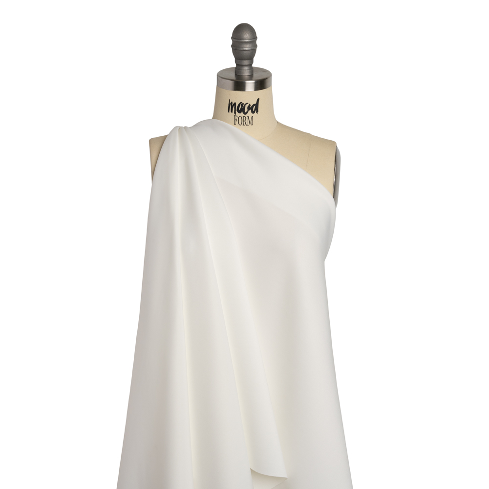 Stretch Polyester Scuba Knit – Ivory – Designer Deadstock Stretch Polyester Scuba Knit – Ivory – Designer Deadstock