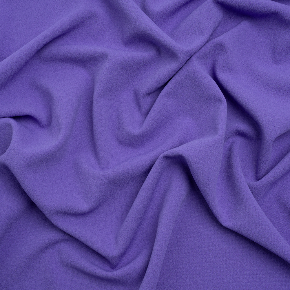 Stretch Polyester Crepe Double Knit – Blue Violet – Designer Deadstock Stretch Polyester Crepe Double Knit – Blue Violet – Designer Deadstock
