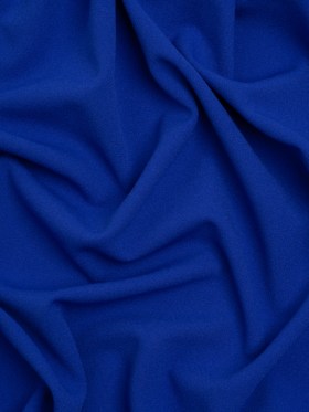 Stretch Polyester Crepe Double Knit – Cobalt Blue – Designer Deadstock Stretch Polyester Crepe Double Knit – Cobalt Blue – Designer Deadstock
