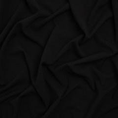 Stretch Polyester Crepe Double Knit – Black – Designer Deadstock Stretch Polyester Crepe Double Knit – Black – Designer Deadstock