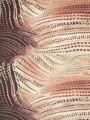 Rayon Chiffon Panel – Garnet Red and Beige Spotted Abstract – Made in Italy Rayon Chiffon Panel – Garnet Red and Beige Spotted Abstract – Made in Italy