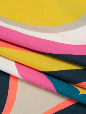 Rayon Shirting Panel – Yellow, Pink, and Marine Blue Simple Paisleys – Made in Italy Rayon Shirting Panel – Yellow, Pink, and Marine Blue Simple Paisleys – Made in Italy