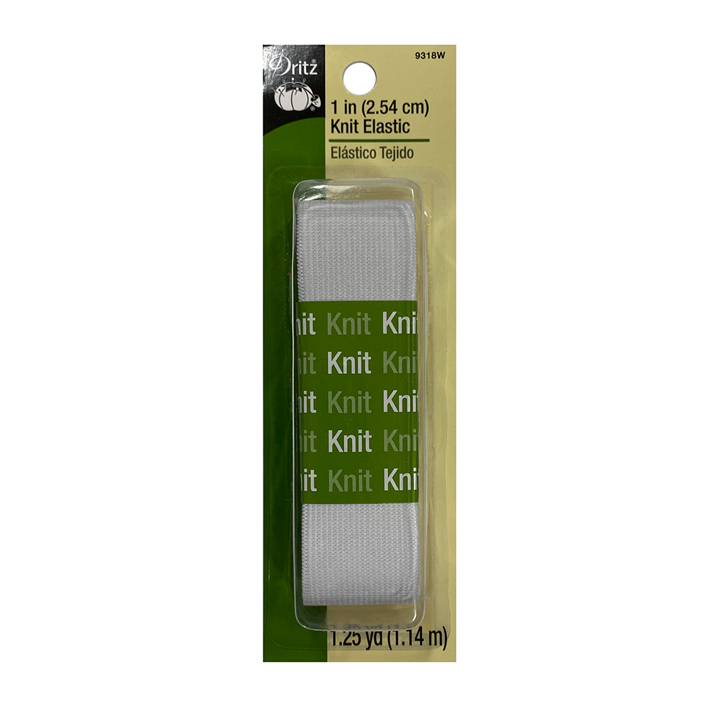 Dritz White Knit Elastic – 1″ x 1.25 yd Dritz White Knit Elastic – 1″ x 1.25 yd