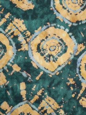 Medium Weight LInen Woven – Dark Green and Golden Beige Tie Dye – Made in Italy Medium Weight LInen Woven – Dark Green and Golden Beige Tie Dye – Made in Italy