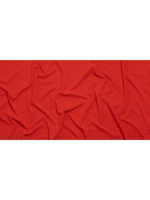 Textured Stretch Polyester Double Knit by Mara Hoffman – Bright Coral Crinkles – Designer Deadstock Textured Stretch Polyester Double Knit by Mara Hoffman – Bright Coral Crinkles – Designer Deadstock