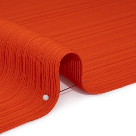 Ribbed Stretch Polyester Double Knit by Mara Hoffman – Blaze Orange – Designer Deadstock Ribbed Stretch Polyester Double Knit by Mara Hoffman – Blaze Orange – Designer Deadstock