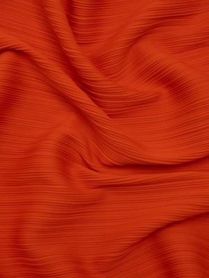 Ribbed Stretch Polyester Double Knit by Mara Hoffman – Blaze Orange – Designer Deadstock Ribbed Stretch Polyester Double Knit by Mara Hoffman – Blaze Orange – Designer Deadstock
