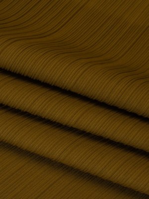 Ribbed Stretch Polyester Double Knit by Mara Hoffman – Olive – Designer Deadstock Ribbed Stretch Polyester Double Knit by Mara Hoffman – Olive – Designer Deadstock