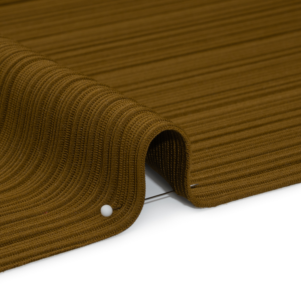 Ribbed Stretch Polyester Double Knit by Mara Hoffman - Olive - Designer Deadstock