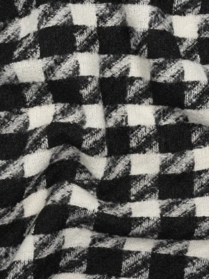 Acrylic Boucle Tweed – Black and Cream Houndstooth – Deadstock Acrylic Boucle Tweed – Black and Cream Houndstooth – Deadstock