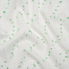 Polyester Pom Pom Tweed with Baby Sequins – White and Kelly Green – Deadstock Polyester Pom Pom Tweed with Baby Sequins – White and Kelly Green – Deadstock