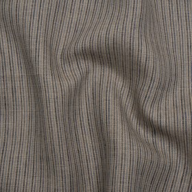 Medium Weight Linen Woven – Natural, Navy and Blue Stripes Medium Weight Linen Woven – Natural, Navy and Blue Stripes