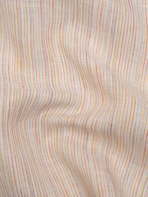Medium Weight Linen Woven – White and Rainbow Striations Medium Weight Linen Woven – White and Rainbow Striations