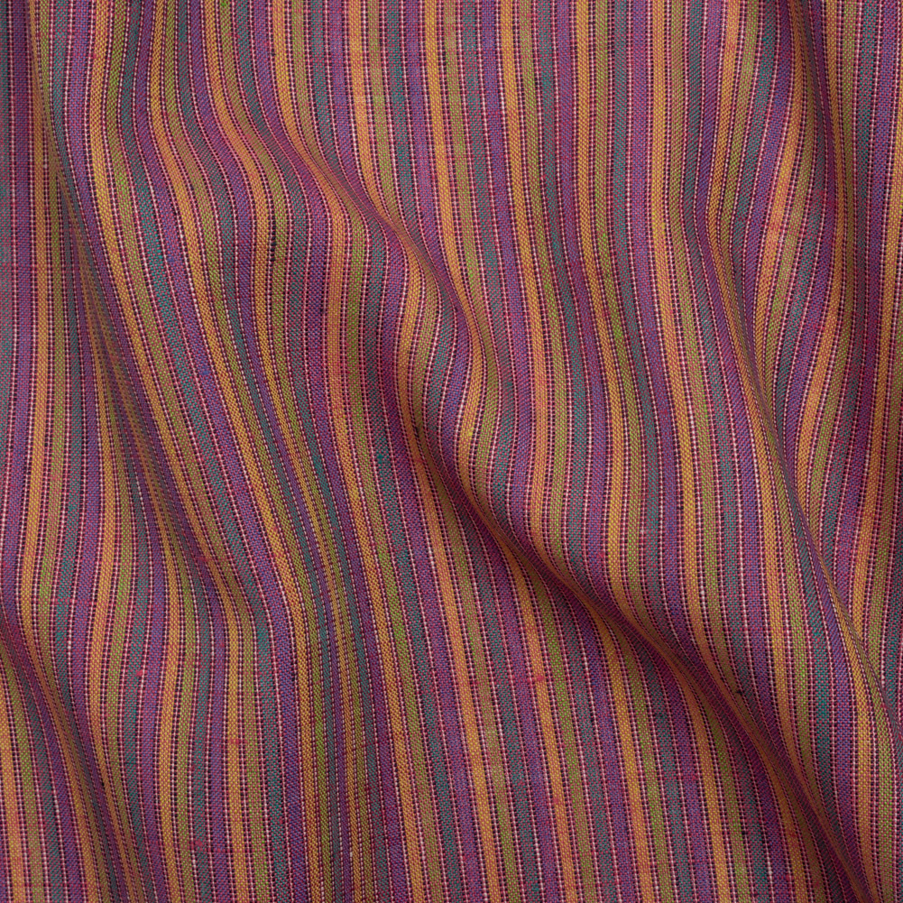Medium Weight Linen Woven – Pink, Purple and Lime Green Stripes Medium Weight Linen Woven – Pink, Purple and Lime Green Stripes