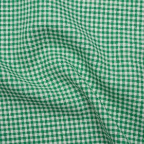 Heavyweight Linen Woven – Kelly Green and White Gingham Check Heavyweight Linen Woven – Kelly Green and White Gingham Check
