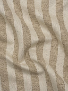 Heavy Linen Twill – Cream and Beige Awning Stripes Heavy Linen Twill – Cream and Beige Awning Stripes