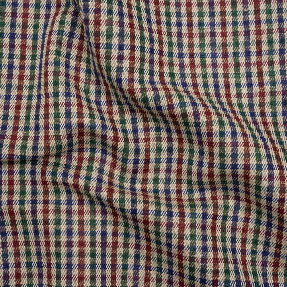 Heavyweight Linen Twill – Red, Blue and Green Checks Heavyweight Linen Twill – Red, Blue and Green Checks