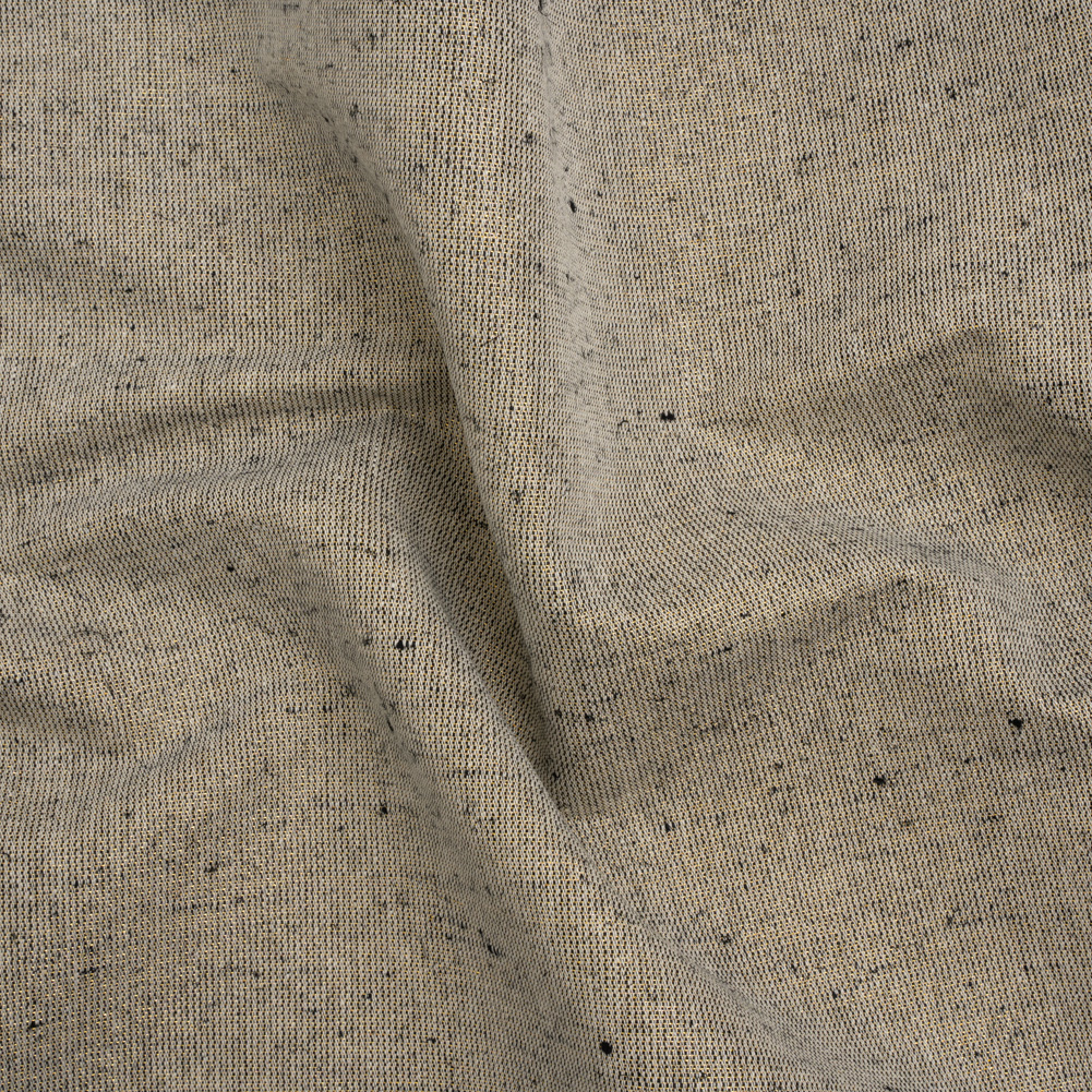 Heavyweight Metallic Linen Woven – White, Black and Gold Heavyweight Metallic Linen Woven – White, Black and Gold