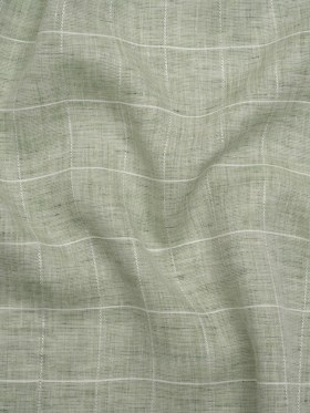 Lightweight Linen Woven – Heathered Green and White Windowpane Checks Lightweight Linen Woven – Heathered Green and White Windowpane Checks