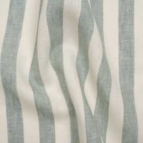 Medium Weight Linen Woven – Sage Green and Cream Awning Stripes Medium Weight Linen Woven – Sage Green and Cream Awning Stripes