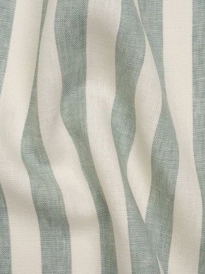 Medium Weight Linen Woven – Sage Green and Cream Awning Stripes Medium Weight Linen Woven – Sage Green and Cream Awning Stripes