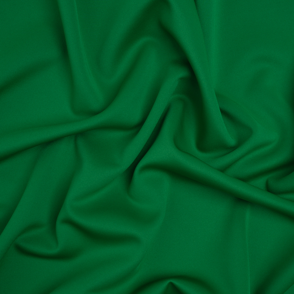 Stretch Polyester Scuba Knit – Grass Green – Designer Deadstock Stretch Polyester Scuba Knit – Grass Green – Designer Deadstock