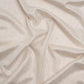 Stretch Polyester Knit with Metallic Foiling – Champagne and Silver Tiny Dots – Designer Deadstock Stretch Polyester Knit with Metallic Foiling – Champagne and Silver Tiny Dots – Designer Deadstock