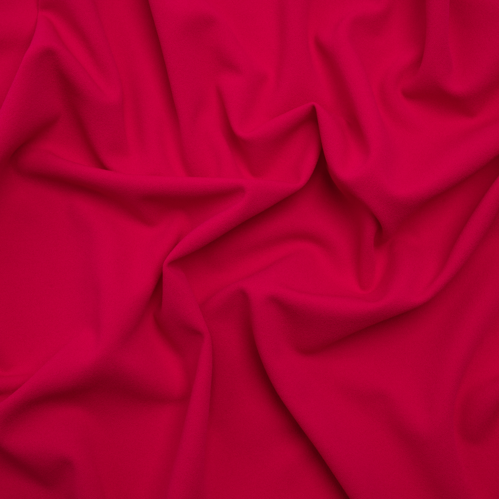 Stretch Polyester Crepe Double Knit – Dragon Fruit Pink – Designer Deadstock Stretch Polyester Crepe Double Knit – Dragon Fruit Pink – Designer Deadstock