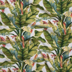 Polyester Microvelvet – White and Green Palm Trees Polyester Microvelvet – White and Green Palm Trees