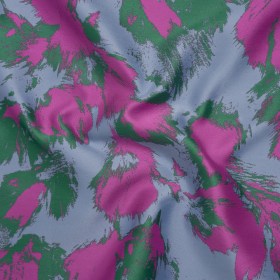 Luxury Polyester Brocade – Fuchsia, Periwinkle and Green Abstract Brushstrokes Luxury Polyester Brocade – Fuchsia, Periwinkle and Green Abstract Brushstrokes