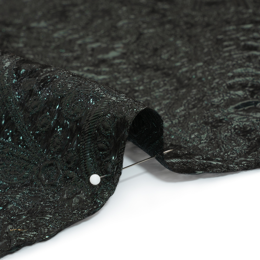 Metallic Luxury Brocade – Dark Green Fancy Chandeliers Metallic Luxury Brocade – Dark Green Fancy Chandeliers