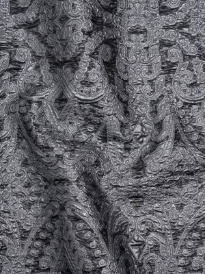 Metallic Luxury Brocade – Bright Silver Fancy Chandeliers Metallic Luxury Brocade – Bright Silver Fancy Chandeliers