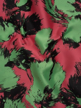 Luxury Polyester Brocade – Black, Hot Pink and Summer Green Abstract Brushstrokes Luxury Polyester Brocade – Black, Hot Pink and Summer Green Abstract Brushstrokes