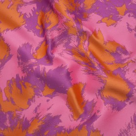 Luxury Polyester Brocade – Orange, Pink and Orchid Purple Abstract Brushstrokes Luxury Polyester Brocade – Orange, Pink and Orchid Purple Abstract Brushstrokes