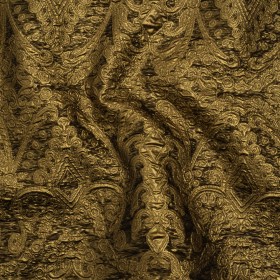 Metallic Luxury Brocade – Bright Gold Fancy Chandeliers Metallic Luxury Brocade – Bright Gold Fancy Chandeliers