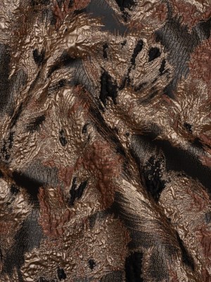 Metallic Luxury Brocade – Pink, Rose Gold and Black Abstract Flora Metallic Luxury Brocade – Pink, Rose Gold and Black Abstract Flora