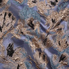 Metallic Luxury Brocade – Sky Blue, Gold and Navy Abstract Flora Metallic Luxury Brocade – Sky Blue, Gold and Navy Abstract Flora
