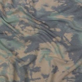 Beige, Gray and Mint Tie Dye Splash Stretch Polyester and Rayon French Terry Beige, Gray and Mint Tie Dye Splash Stretch Polyester and Rayon French Terry