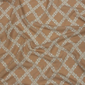 Beige and Pale Mint Decorative Lattice Polyester and Rayon Jersey Beige and Pale Mint Decorative Lattice Polyester and Rayon Jersey