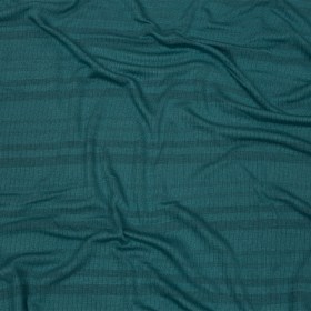 Teal and Charcoal Striped Stretch Rayon Rib Knit Teal and Charcoal Striped Stretch Rayon Rib Knit