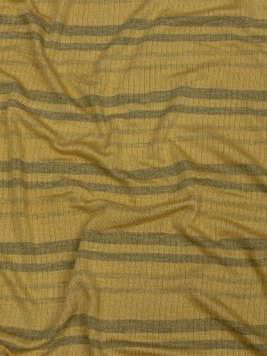 Ochre and Charcoal Striped Stretch Rayon Rib Knit Ochre and Charcoal Striped Stretch Rayon Rib Knit
