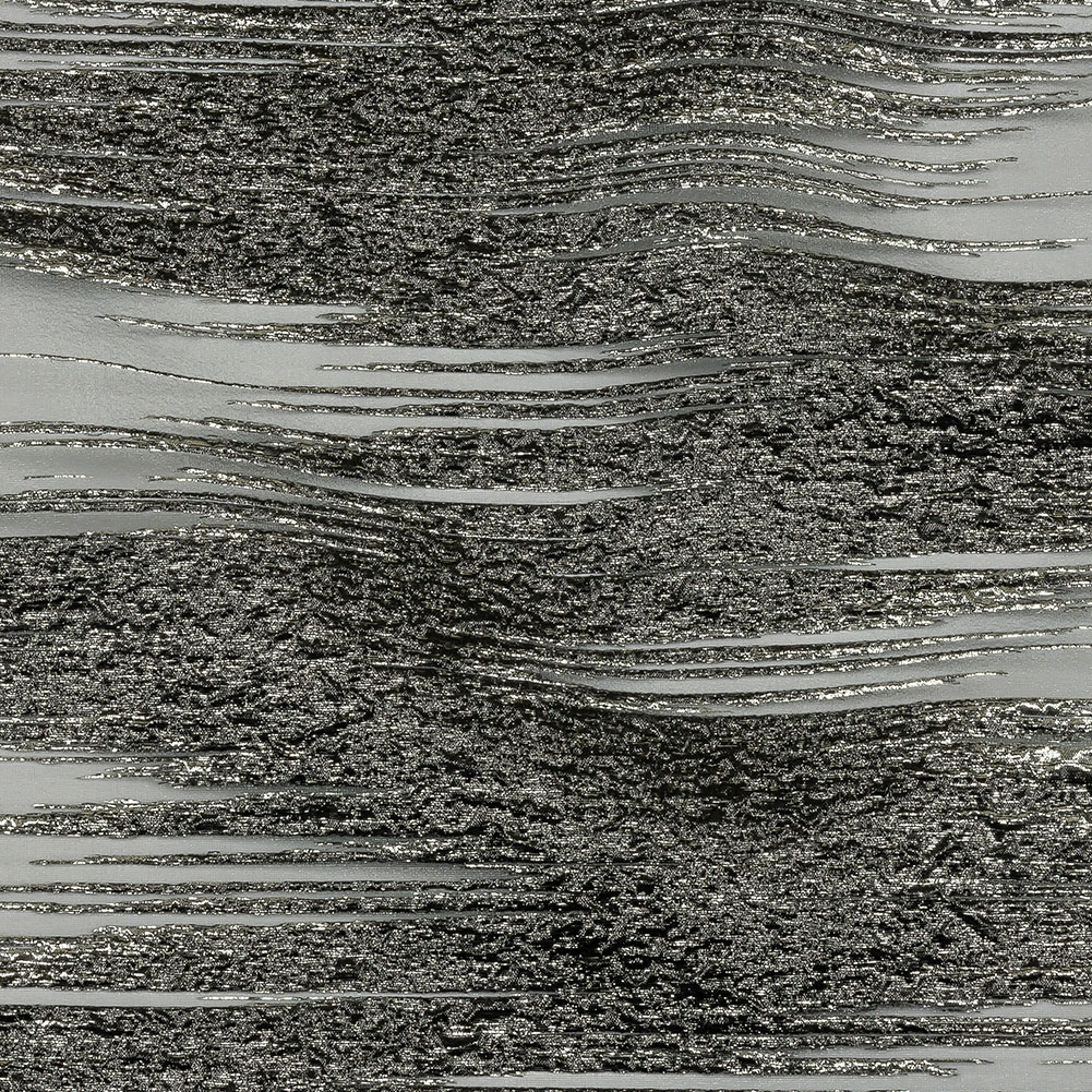 Metallic Silver and Black Sleek Streaks Luxury Burnout Brocade Metallic Silver and Black Sleek Streaks Luxury Burnout Brocade