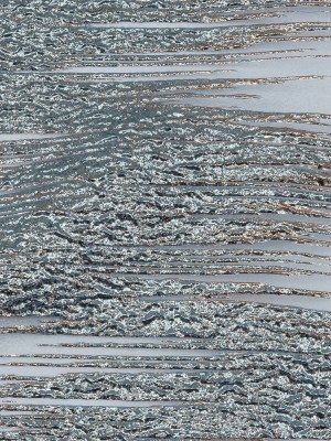 Metallic Rose Gold and Sky Blue Sleek Streaks Luxury Burnout Brocade Metallic Rose Gold and Sky Blue Sleek Streaks Luxury Burnout Brocade