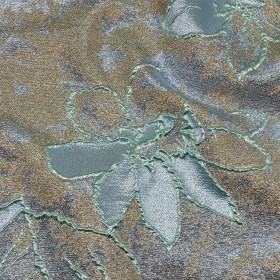 Metallic Seafoam, Sky Blue and Gold Mottled Floral Luxury Brocade Metallic Seafoam, Sky Blue and Gold Mottled Floral Luxury Brocade