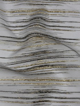 Metallic Black and Gold Striated Lines Luxury Burnout Brocade Metallic Black and Gold Striated Lines Luxury Burnout Brocade