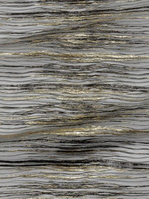 Metallic Gold and Black Striated Luxury Burnout Plisse Brocade with Scalloped Edges Metallic Gold and Black Striated Luxury Burnout Plisse Brocade with Scalloped Edges
