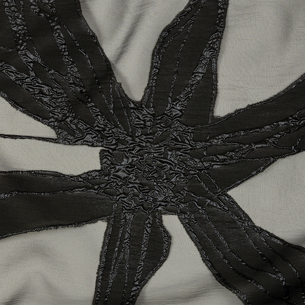 Metallic Black and Violet Femme Oversized Flowers Luxury Burnout Brocade Metallic Black and Violet Femme Oversized Flowers Luxury Burnout Brocade