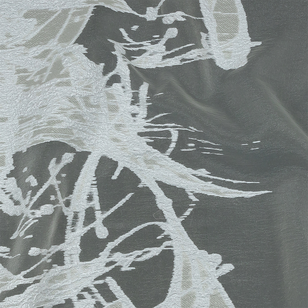 Metallic White Abstract Splatters Luxury Burnout Brocade Metallic White Abstract Splatters Luxury Burnout Brocade