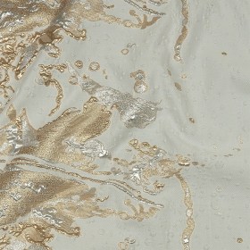 Metallic White and Habanero Gold Spotted and Splattered Luxury Brocade Metallic White and Habanero Gold Spotted and Splattered Luxury Brocade